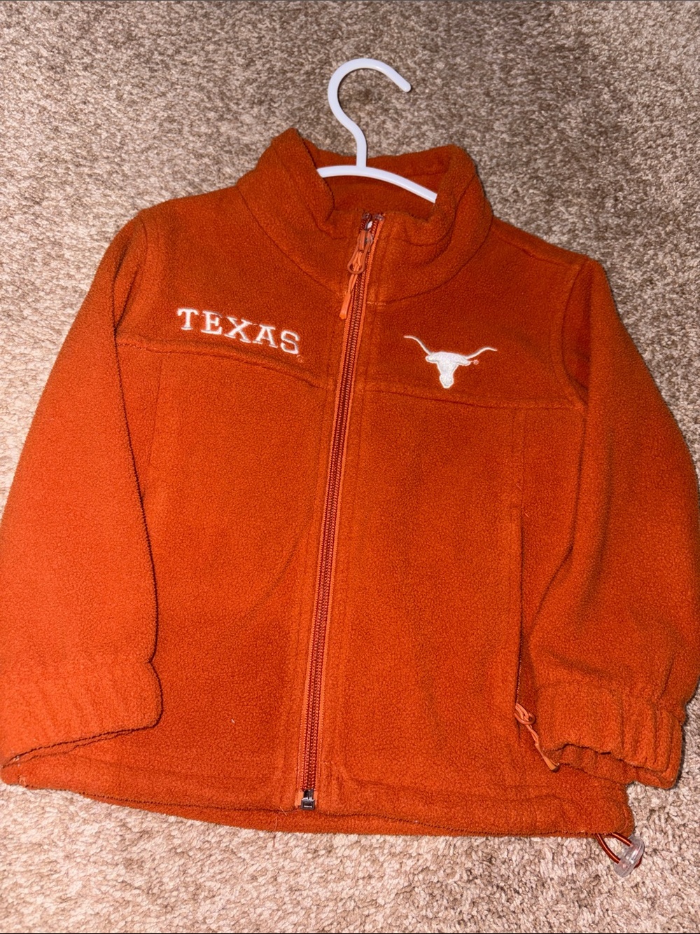 Toddler Orange Fleece Jacket - Full Zip